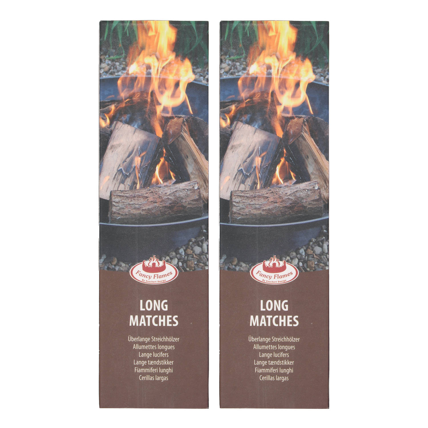 Fancy Flames BBQ/Barbecue lucifers - 90x - lange lucifers - 28 cm - Lucifers