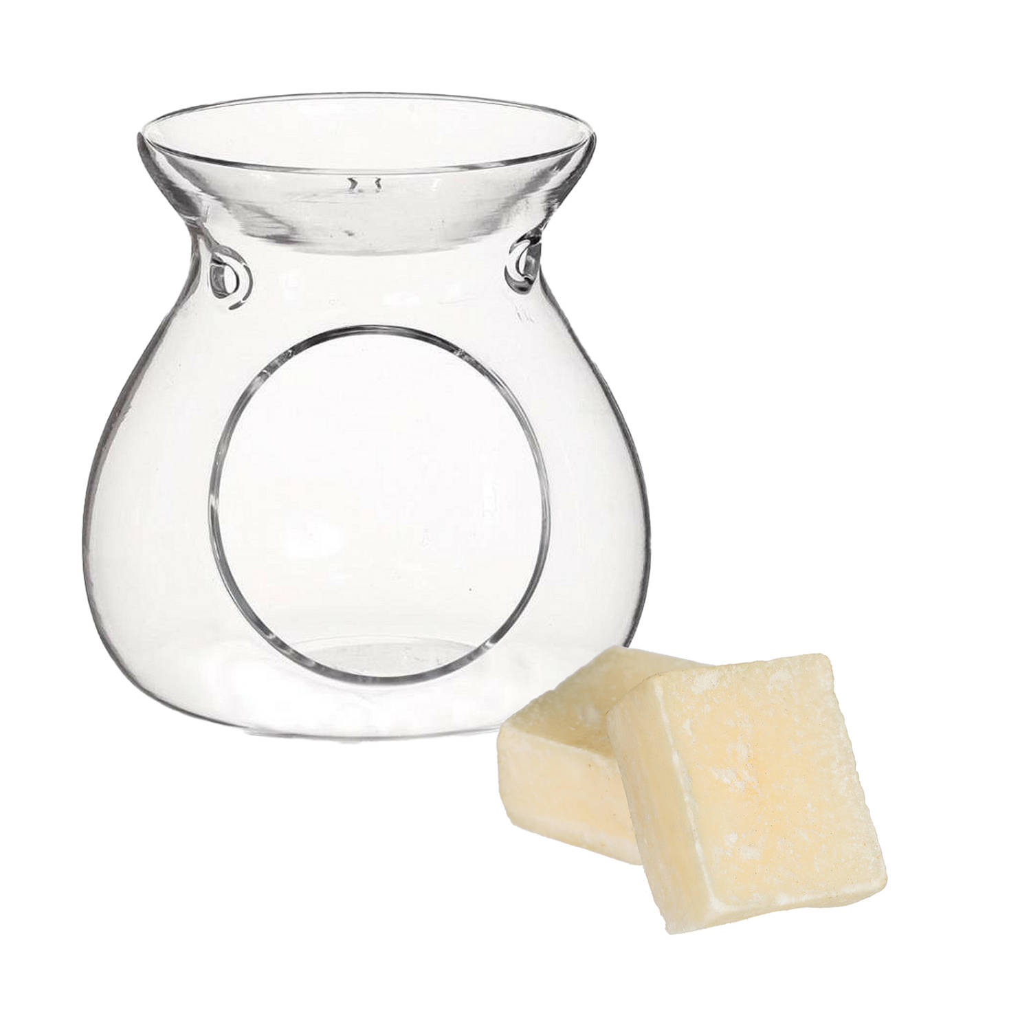 Ideas4seasons Amberblokjes-geurblokjes cadeauset cashmere geur inclusief geurbrander Geurbranders