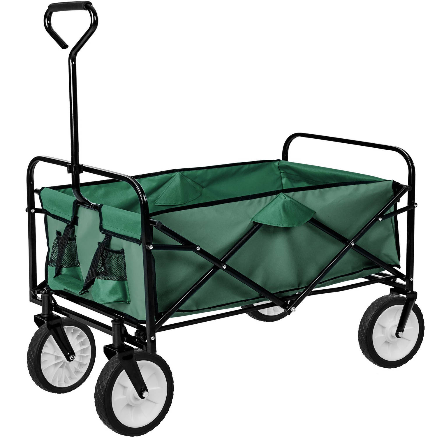 tectake® Bolderkar bolderwagen transportkar opvouwbaar groen 402596