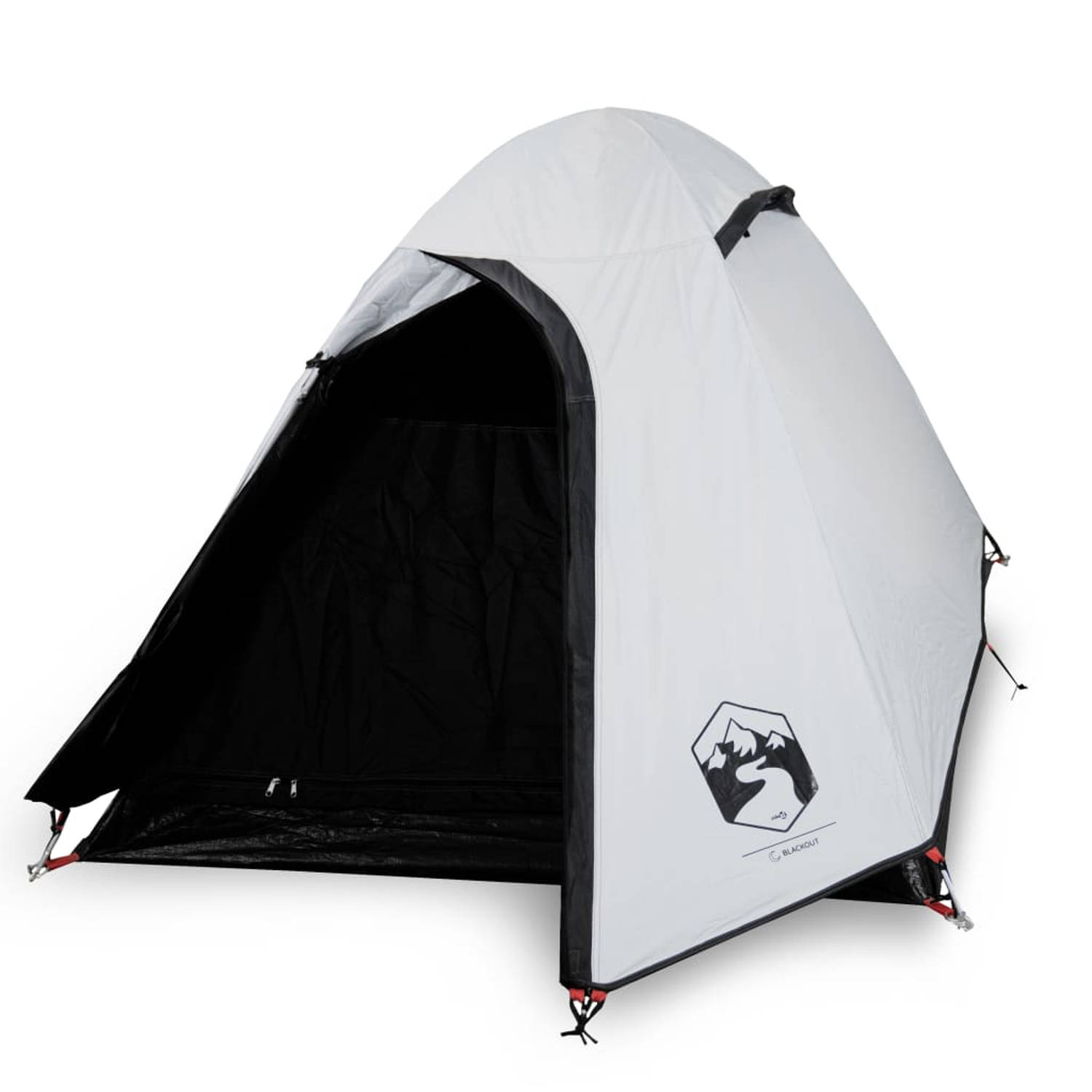 vidaXL Tent 2-persoons 254x135x112 cm 185T taft wit