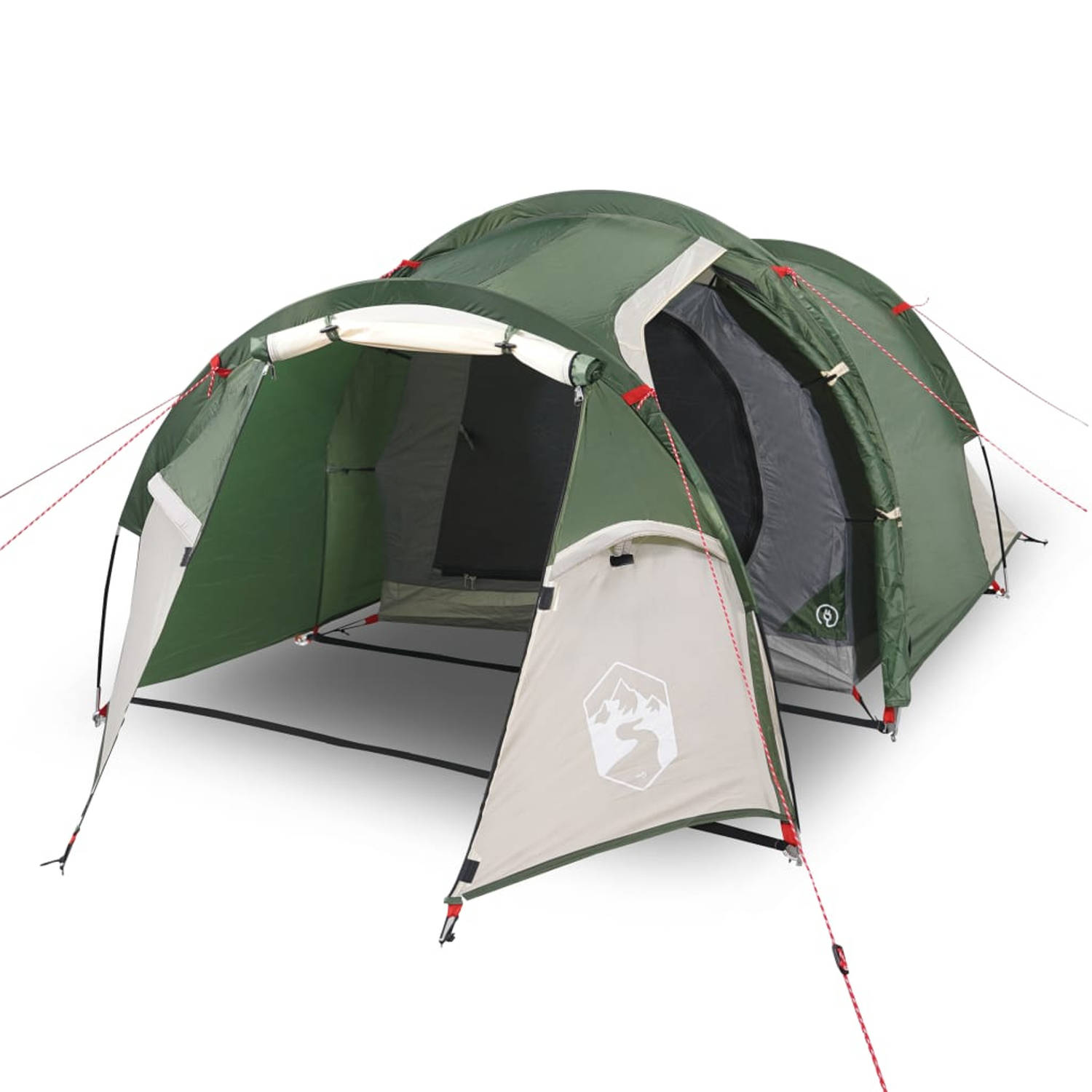 vidaXL Tent 3-persoons 370x185x116 cm 185T taft groen