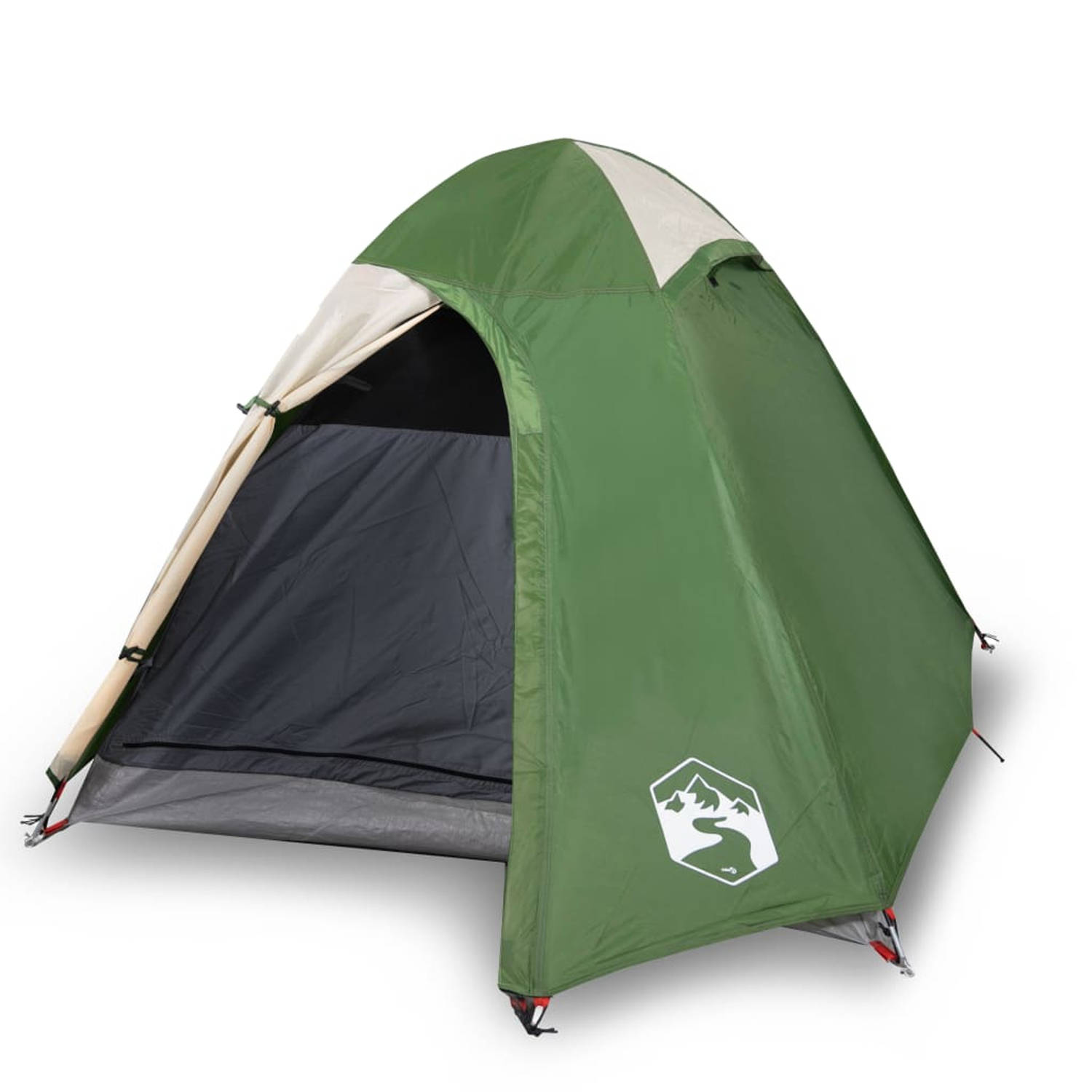 vidaXL Tent 2-persoons 254x135x112 cm 185T taft groen