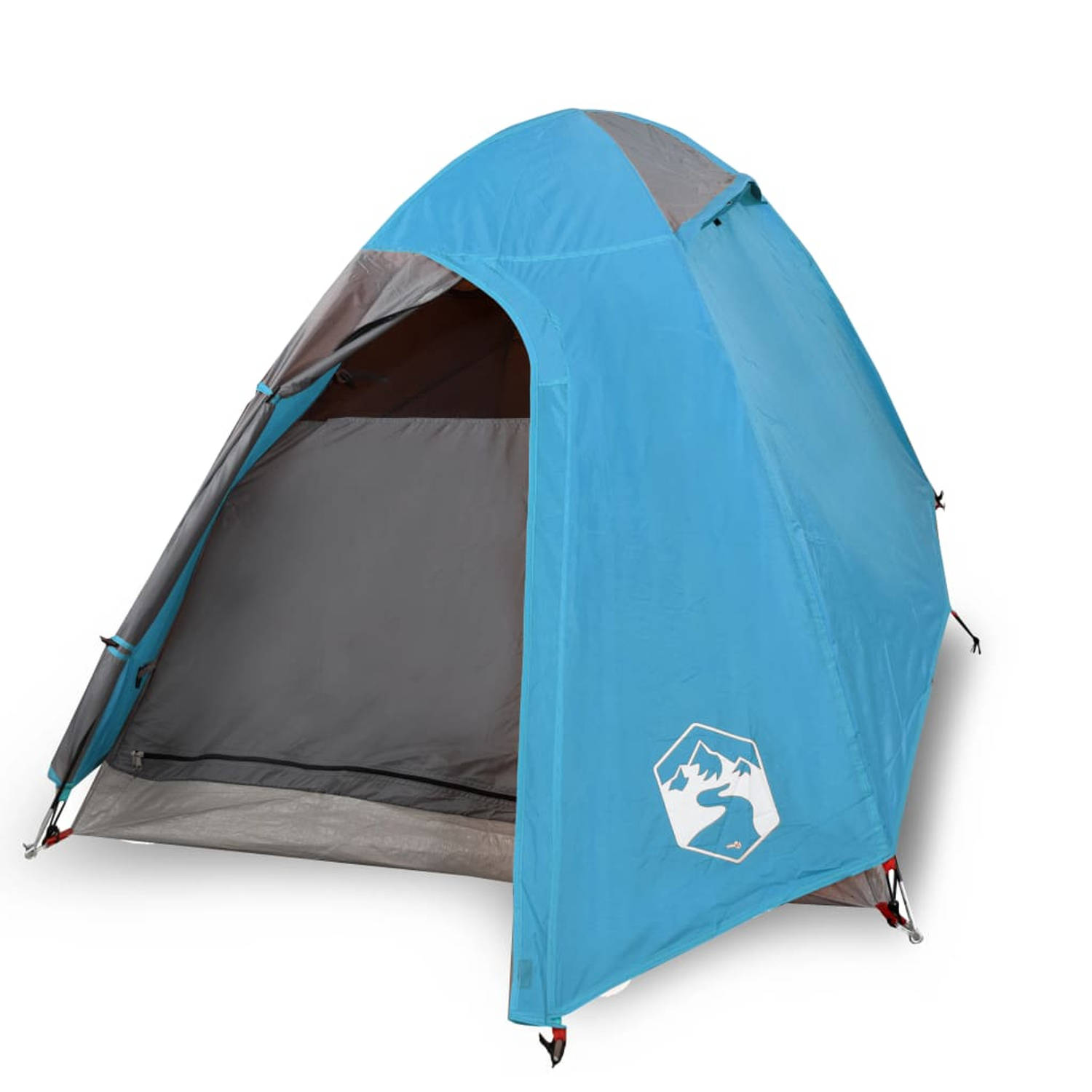vidaXL Tent 2-persoons 254x135x112 cm 185T taft blauw