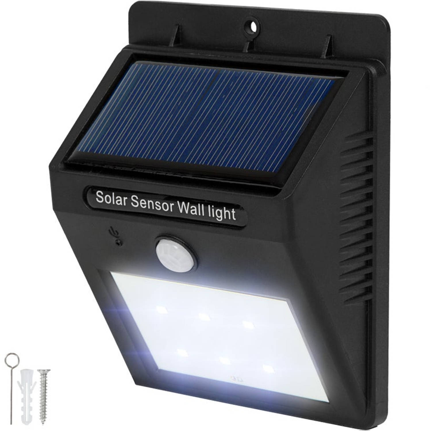 TecTake - LED Solar tuinverlichting wandlamp met bewegingssensor 401513