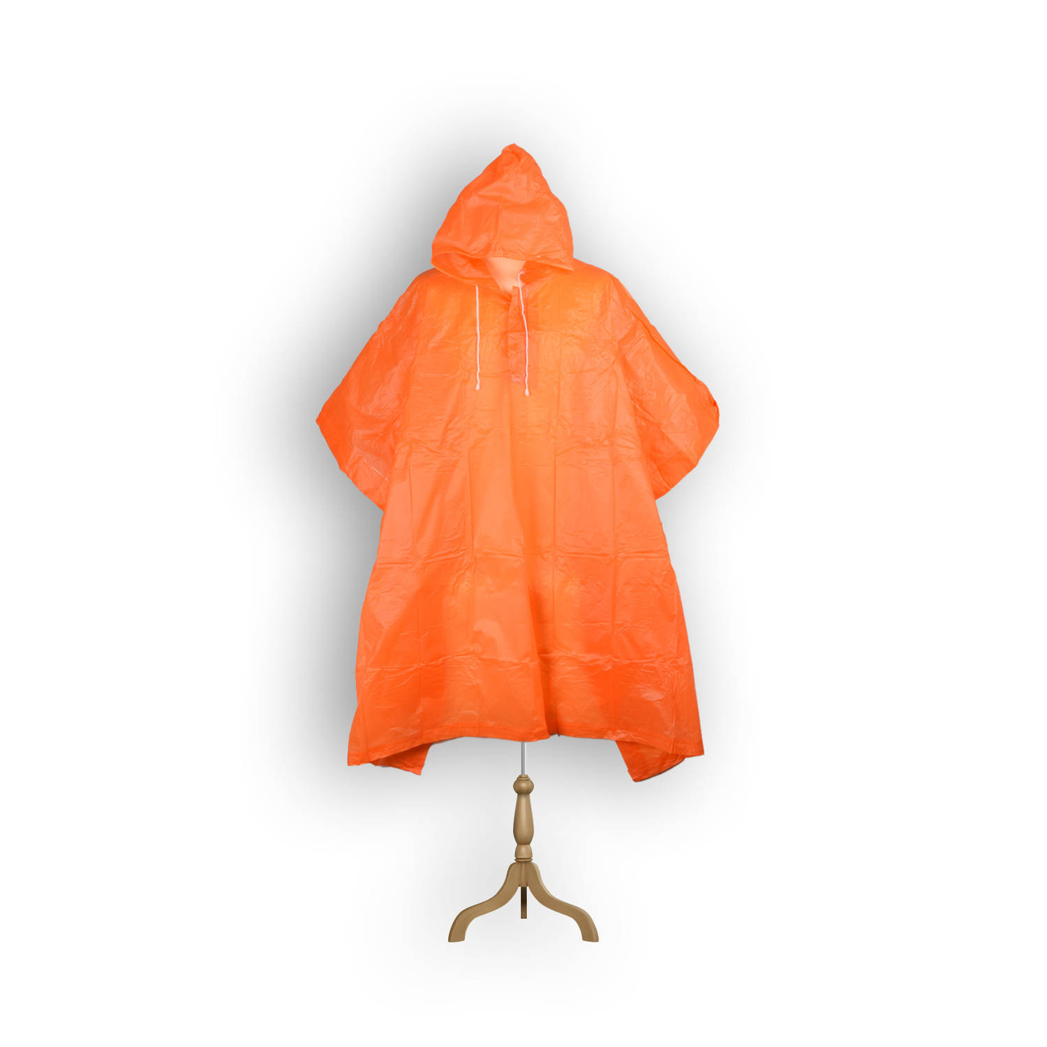 Regenponcho Oranje 233g Unisex Waterdichte poncho vierkant& wijd Regencape Regenpak 125cm*98cm