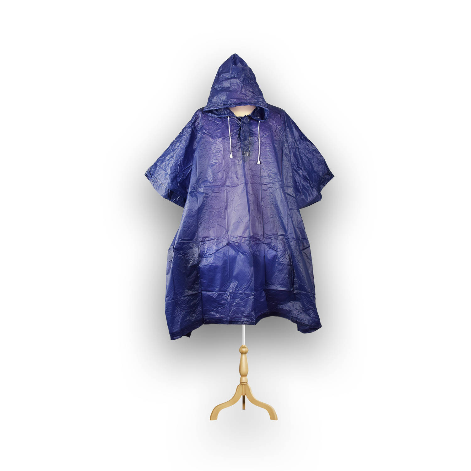 Regenponcho blauw 233g Unisex Waterdichte poncho vierkant& wijd Regencape Regenpak 125cm*98cm