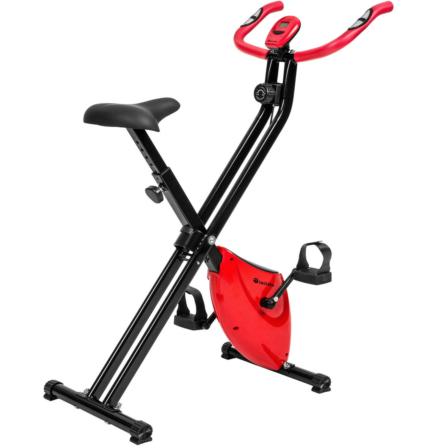 tectake® Hometrainer FitX-Bike fitness cardio inklapbaar