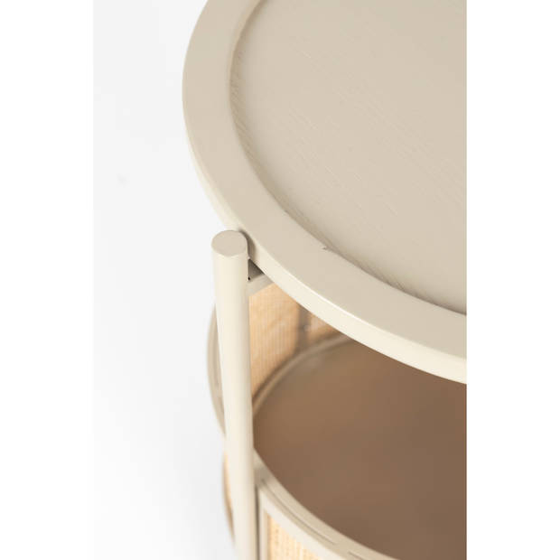 Housecraft Makoto Bijzettafel Rond 30x30 cm Zand - Beige