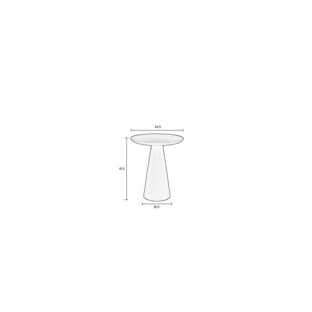 Housecraft Ringar Bijzettafel Rond Metaal 34,5x34,5 cm (M) Wit