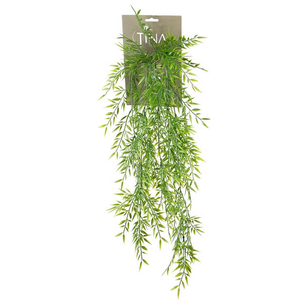 Louis Maes kunstplanten - 2x - Bamboe - groen - hangende takken bos van 175 cm - Kunstplanten