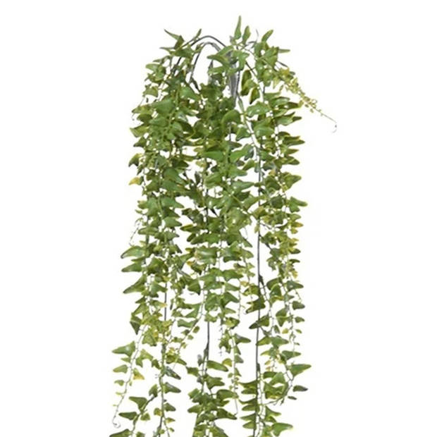 Louis Maes kunstplanten - 2x - Boston varen - groen - hangende takken bos van 60 cm - hangplant - Kunstplanten