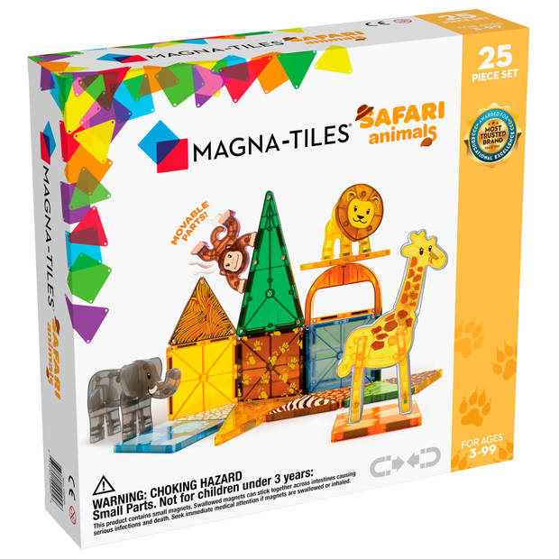 Magna-Tiles bouwset Safaridieren - 25-delig