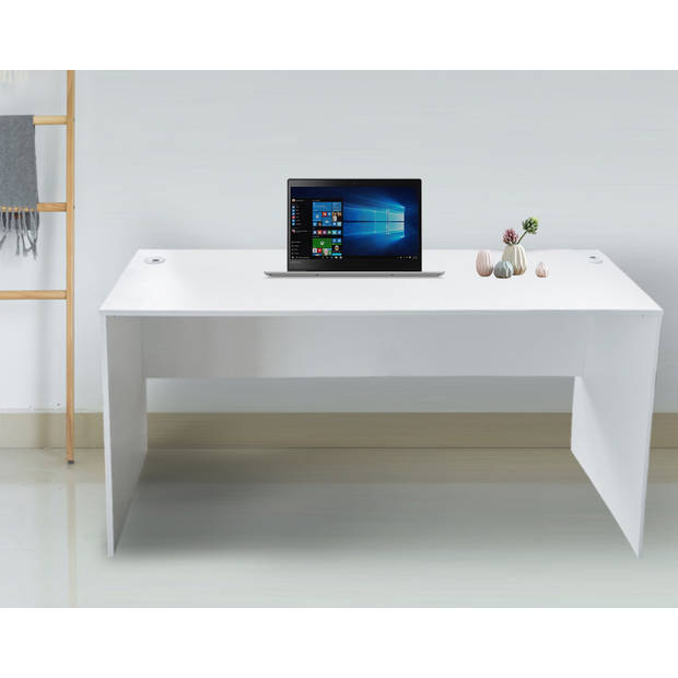 Bureau - laptoptafel - 140 cm breed en 50 cm diep - wit