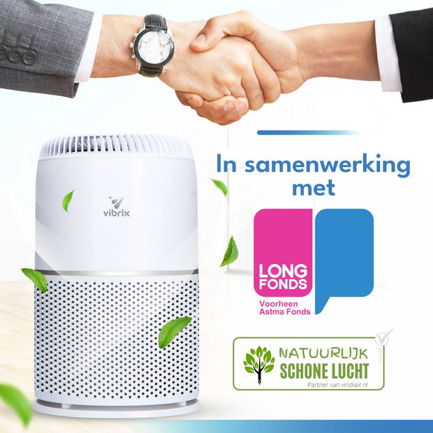 4X Vibrix Luchtreiniger Woonkamer - 70m2 - HEPA Filter - Ionisator - Luchtfilter - Air Purifier - Vortex20