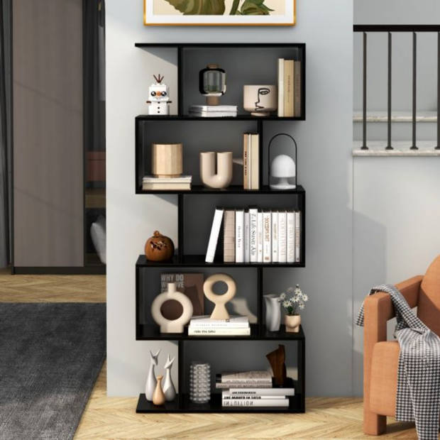 Zenzee – Boekenkast – Vakkenkast – Roomdivider – Opbergkast – Kast - Zwart