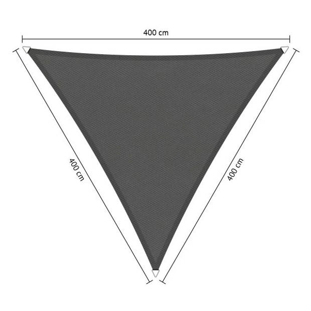 Shadow Comfort waterafstotend, driehoek 4x4x4,m Vintage grey metset