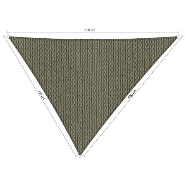 Shadow Comfort driehoek 4,5x5x5,5m Green met Bevestigingsset