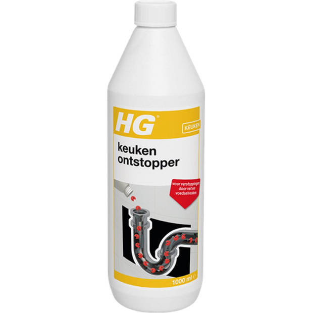 HG keukenontstopper - 1000ml - Effectieve en natuurlijke gootsteenontstopper 2 Stuks