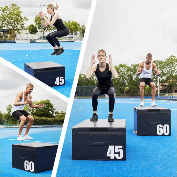 Gorilla Sports Plyo Box - 45 cm - Zwart - PVC - Jump box