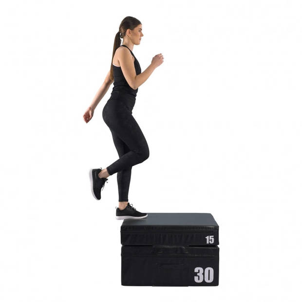 Gorilla Sports Plyo Box - 45 cm - Zwart - PVC - Jump box