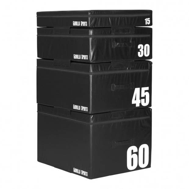 Gorilla Sports Plyo Box - 15 cm - Zwart - PVC - Jump box