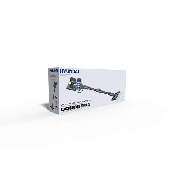 Hyundai Electronics - Steelstofzuiger - 120W - Flexi mop pro - Met dweilmodule en knikstang