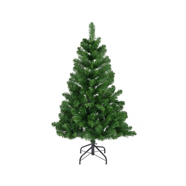 Bellatio Decorations Kunst kerstboom - groen - H120 cm - met opbergzak - Kunstkerstboom