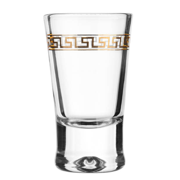 Glasmark Shotglaasjes - 12x - gold collection - 25 ml - glas - borrelglazen - Shotglazen