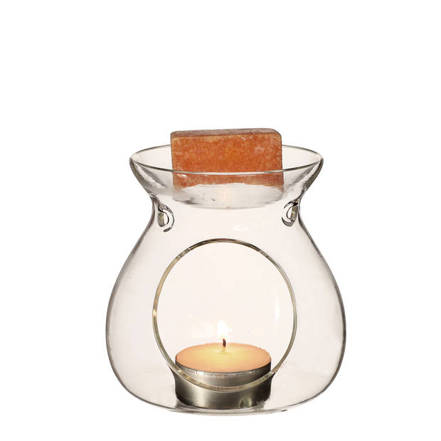 Ideas4seasons Amberblokjes/geurblokjes cadeauset - amber geur - inclusief geurbrander - Geurbranders