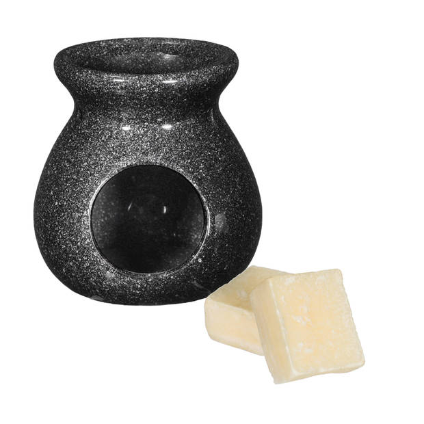 Ideas4seasons Amberblokjes/geurblokjes cadeauset - cashmere geur - inclusief geurbrander - Geurbranders