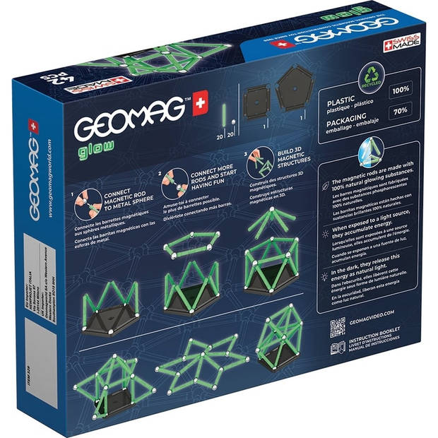 Geomag Glow Set Recycled - 42-delig