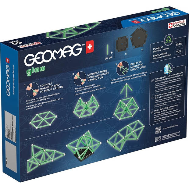Geomag Glow Set Recycled - 60-delig