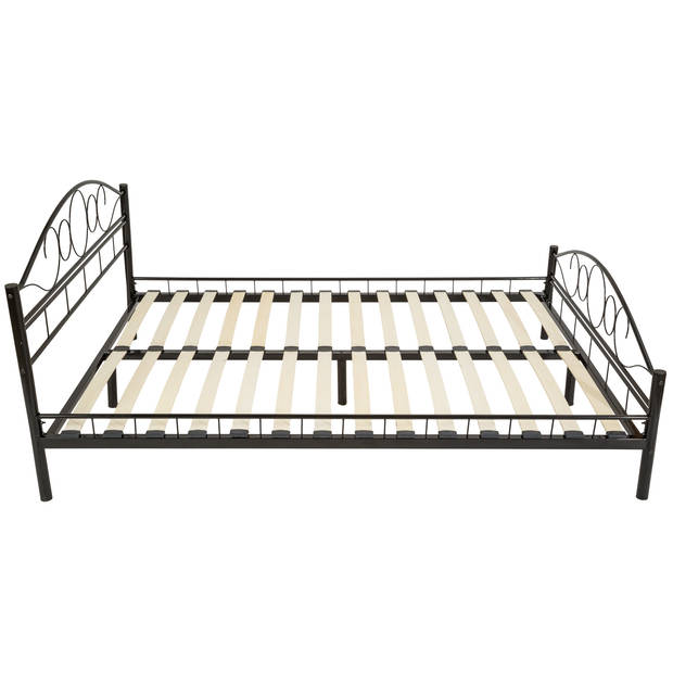 tectake® - Slaapkamerbed met lattenbodem - romantisch design - 140x200cm - 404515