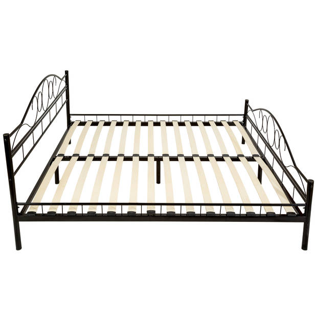 tectake® - Slaapkamerbed met lattenbodem - romantisch design - 180x200cm - 404516