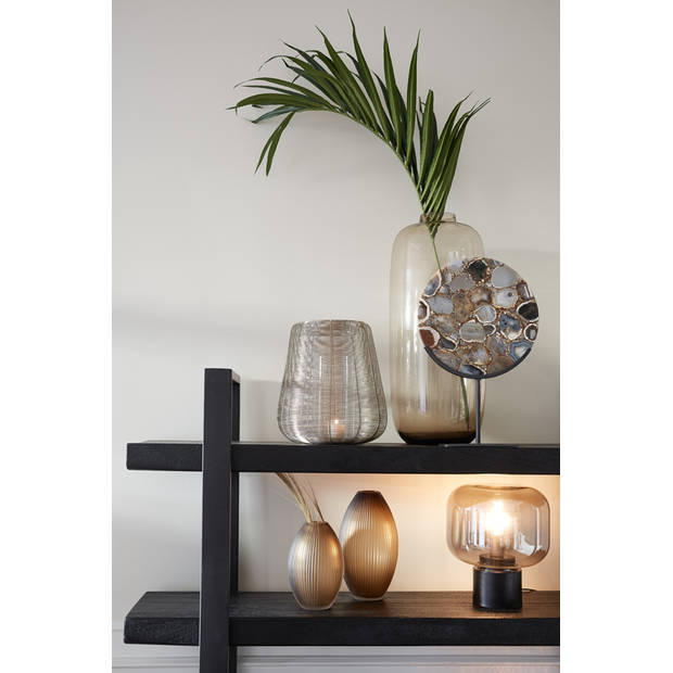 Light&living Ornament op voet 35x12x50 cm GOUYA agaat bruin+mat zwart