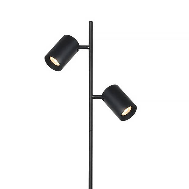 Artdelight Vloerlamp Megano 2 lichts H 150 cm zwart