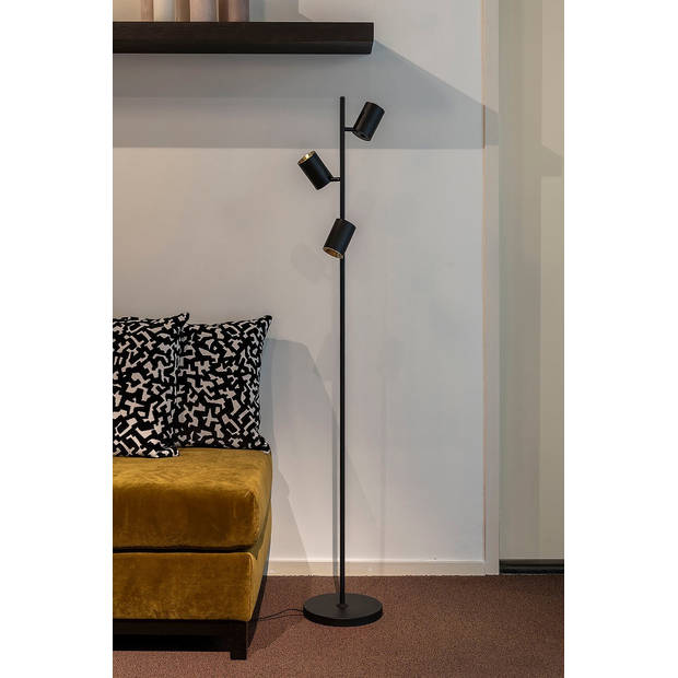 Artdelight Vloerlamp Megano 3 lichts H 160 cm zwart