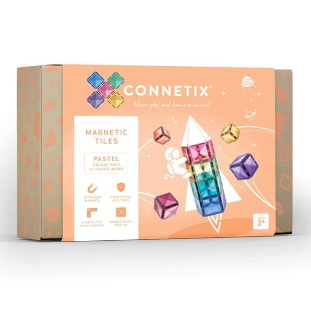 Connetix 40stuks pastel Square pack - Copy