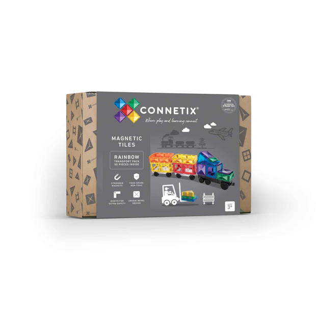 Connetix Magnetische Tegels Transport Set 50 Stuks