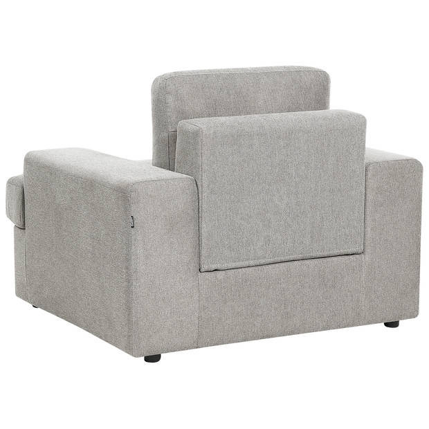 Beliani ALLA - Fauteuil-Grijs-Polyester