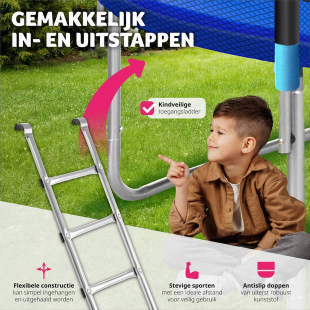 tectake® - Trampoline Garfunky - met veiligheidsnet - 457 cm