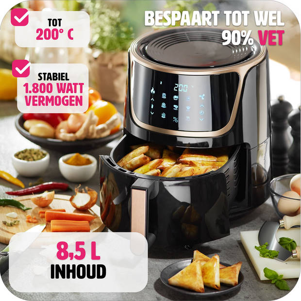 tectake® - Airfryer Mika 8,5 l - heteluchtfriteuse, friteuse - touchscreen - 8,5 L