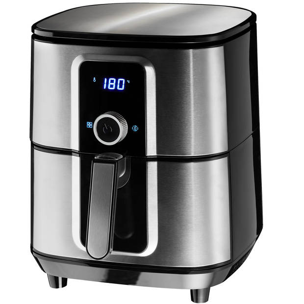 tectake® - Airfryer Ben 10,2 l - heteluchtfrituur - friteuse - touchscreen - zilverkleurig