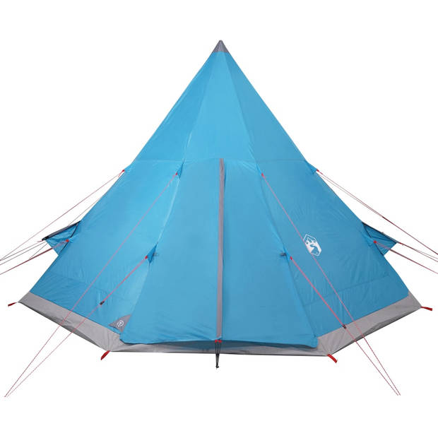 vidaXL Tent 4-persoons 367x367x259 cm 185T taft blauw