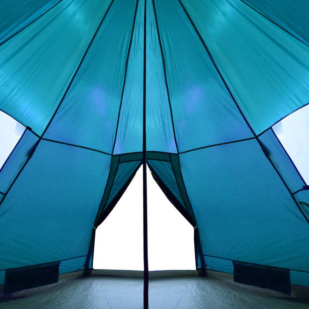 vidaXL Tent 4-persoons 367x367x259 cm 185T taft blauw