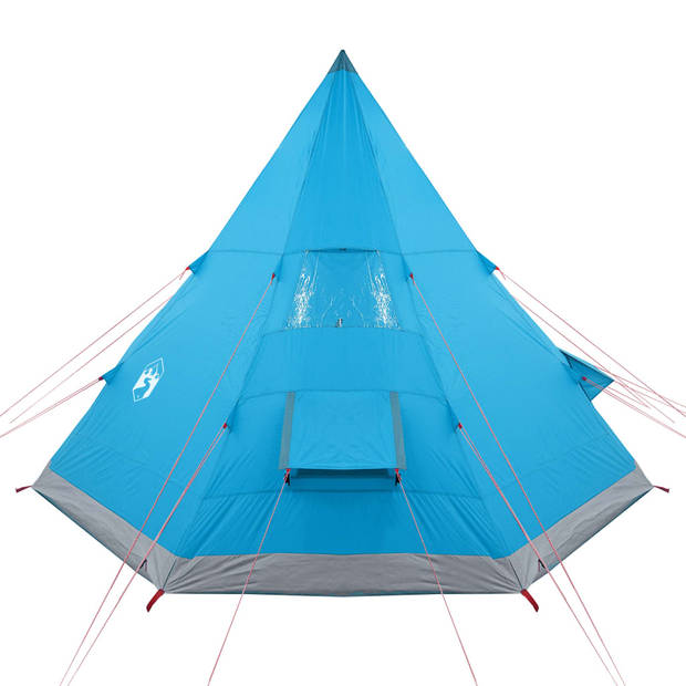 vidaXL Tent 4-persoons 367x367x259 cm 185T taft blauw