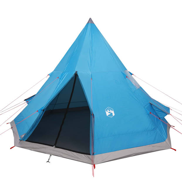 vidaXL Tent 4-persoons 367x367x259 cm 185T taft blauw