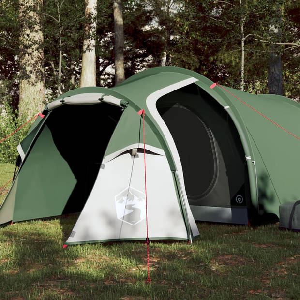 vidaXL Tent 4-persoons 360x140x105 cm 185T taft groen