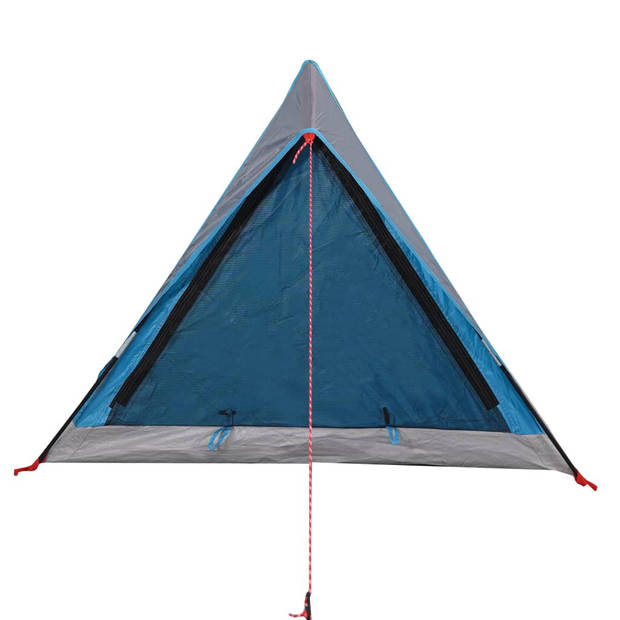 vidaXL Tent 2-persoons 200x120x88/62 cm 185T taft blauw