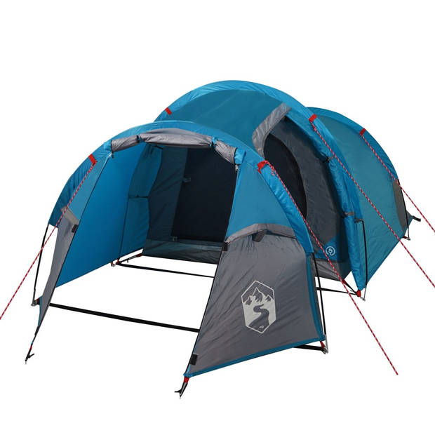 vidaXL Tent 4-persoons 360x135x105 cm 185T taft blauw